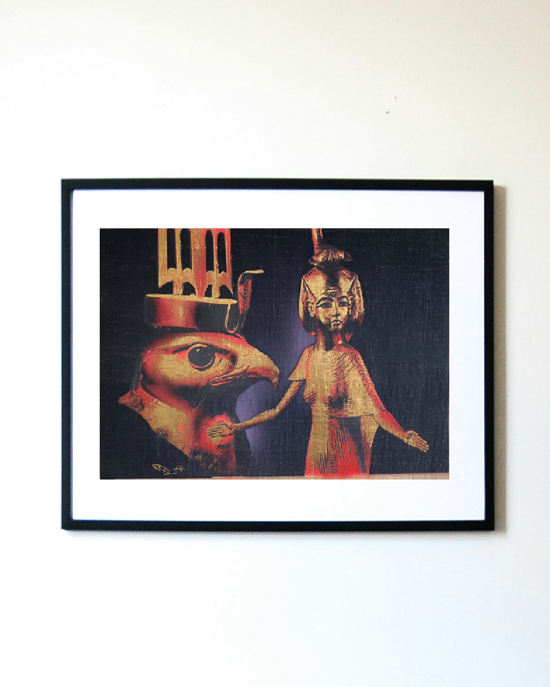 Horus & Selket – Ancient Egyptian Papyrus Masterpiece