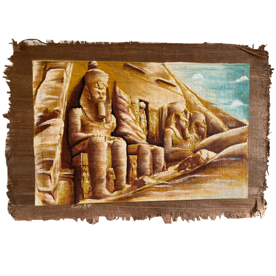 Abu Simbel – Hand-Painted Papyrus Masterpiece