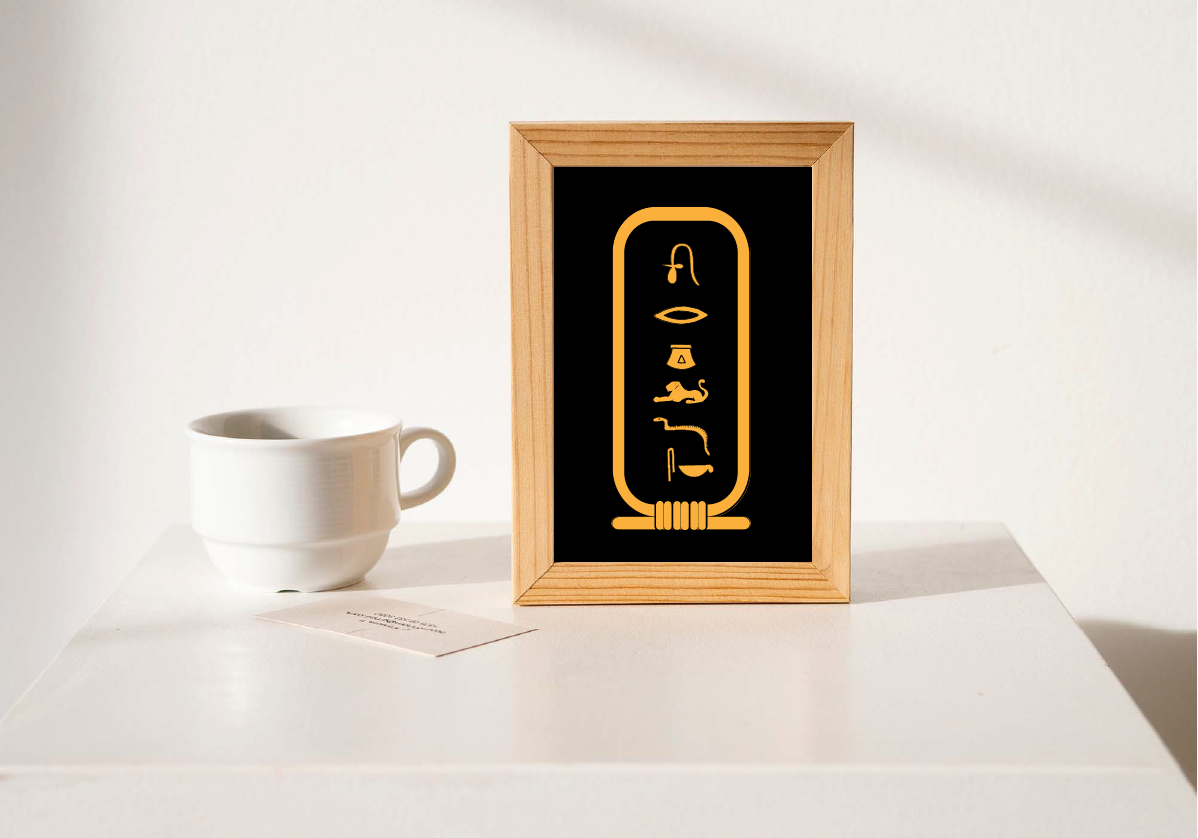 Mini Personalised Cartouche – Your Name or a Loved One’s in Hieroglyphics