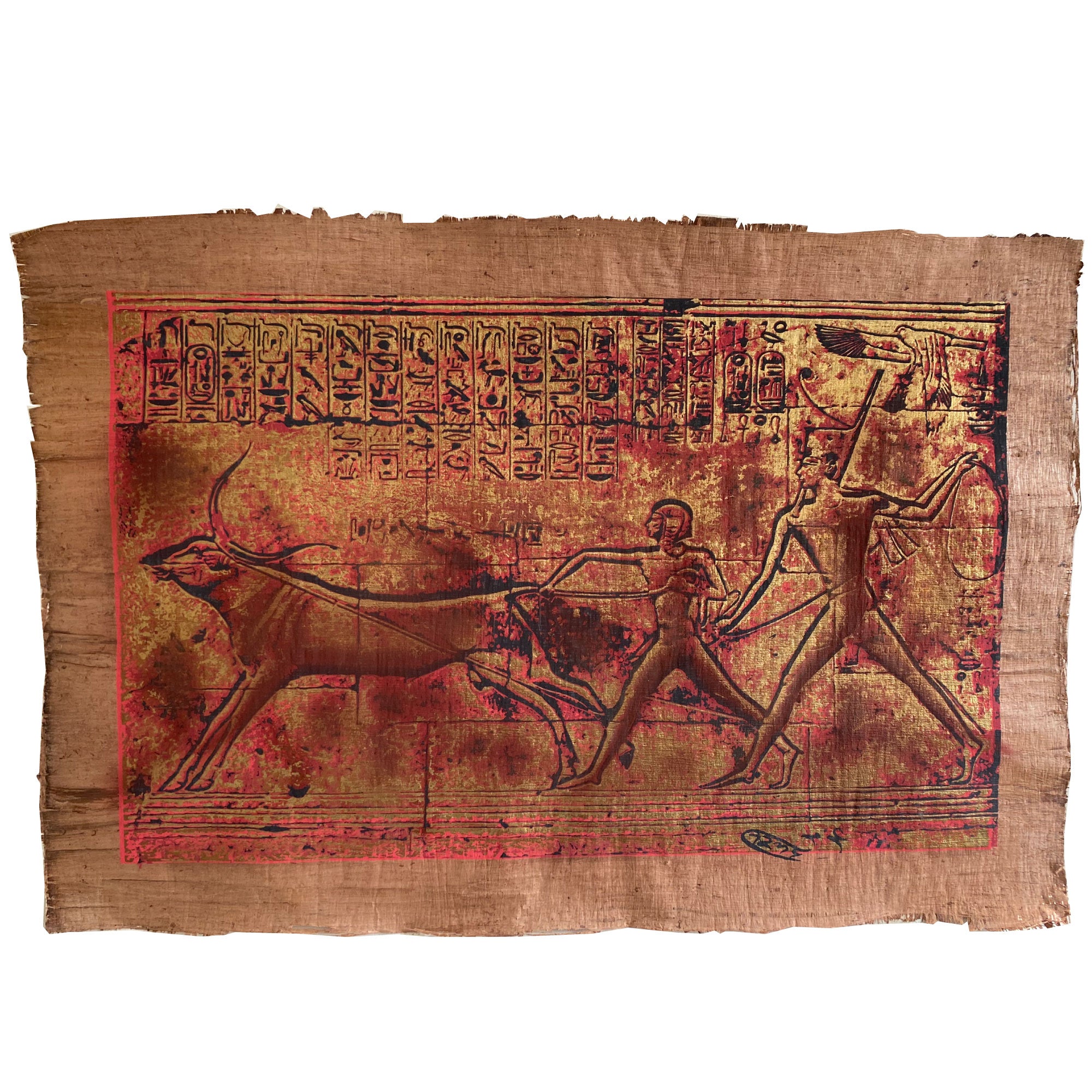 The Royal Hunt – Authentic Large Egyptian Papyrus Artwork