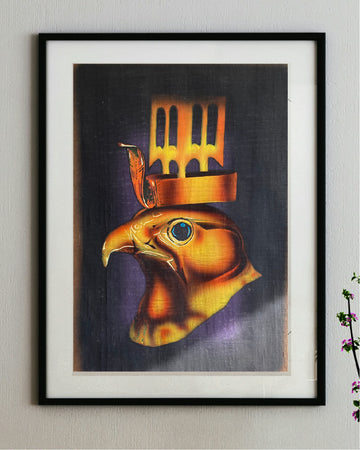 Majestic Horus – Authentic Handcrafted Papyrus Art