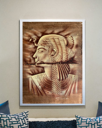 The Beloved Queen Nefertari – Hand-Painted Papyrus Artwork